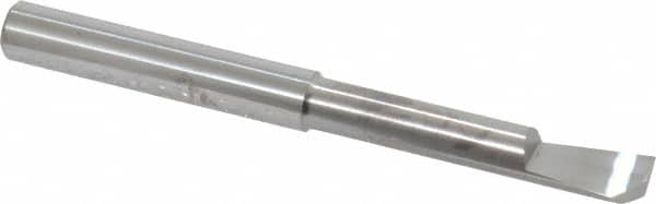 Accupro - 0.18" Min Bore Diam, 1" Max Bore Depth, 3/16 Shank Diam, Helical Boring Bar - Right Hand Cut, Solid Carbide, Bright Finish - Exact Tooling