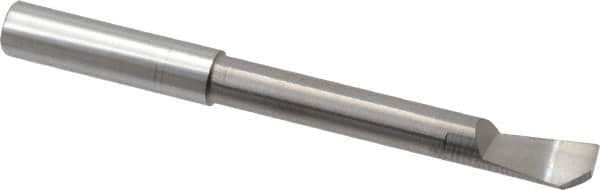 Accupro - 0.18" Min Bore Diam, 1-1/4" Max Bore Depth, 3/16 Shank Diam, Helical Boring Bar - Right Hand Cut, Solid Carbide, Bright Finish - Exact Tooling