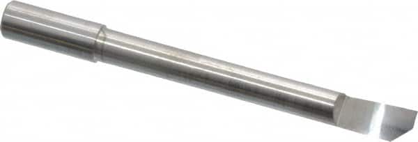Accupro - 0.18" Min Bore Diam, 1-1/2" Max Bore Depth, 3/16 Shank Diam, Helical Boring Bar - Right Hand Cut, Solid Carbide, Bright Finish - Exact Tooling