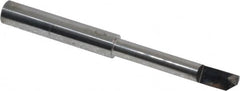 Accupro - 0.21" Min Bore Diam, 1-1/4" Max Bore Depth, 1/4 Shank Diam, Helical Boring Bar - Right Hand Cut, Solid Carbide, Bright Finish - Exact Tooling