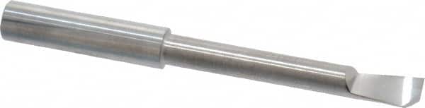 Accupro - 0.21" Min Bore Diam, 1-1/2" Max Bore Depth, 1/4 Shank Diam, Helical Boring Bar - Right Hand Cut, Solid Carbide, Bright Finish - Exact Tooling