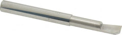 Accupro - 0.24" Min Bore Diam, 1" Max Bore Depth, 1/4 Shank Diam, Helical Boring Bar - Right Hand Cut, Solid Carbide, Bright Finish - Exact Tooling