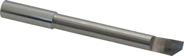 Accupro - 0.24" Min Bore Diam, 1-3/4" Max Bore Depth, 1/4 Shank Diam, Helical Boring Bar - Right Hand Cut, Solid Carbide, Bright Finish - Exact Tooling
