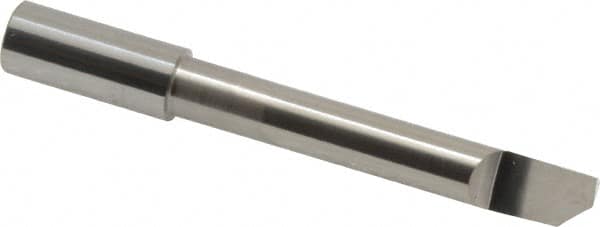 Accupro - 0.3" Min Bore Diam, 1-3/4" Max Bore Depth, 5/16 Shank Diam, Helical Boring Bar - Right Hand Cut, Solid Carbide, Bright Finish - Exact Tooling
