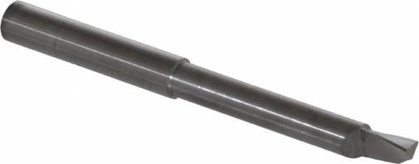 Accupro - 0.36" Min Bore Diam, 2-1/4" Max Bore Depth, 3/8 Shank Diam, Helical Boring Bar - Right Hand Cut, Solid Carbide, Bright Finish - Exact Tooling