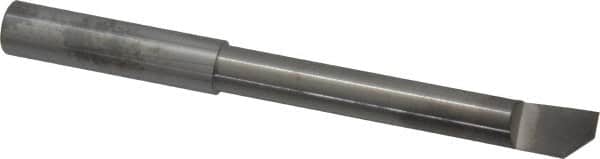 Accupro - 0.36" Min Bore Diam, 2-1/2" Max Bore Depth, 3/8 Shank Diam, Helical Boring Bar - Right Hand Cut, Solid Carbide, Bright Finish - Exact Tooling
