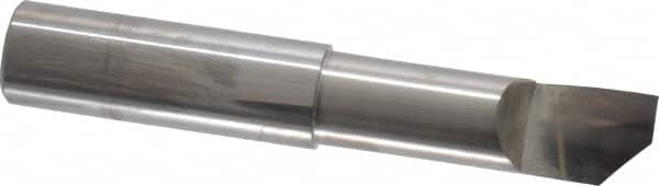 Accupro - 0.48" Min Bore Diam, 1-1/2" Max Bore Depth, 1/2 Shank Diam, Helical Boring Bar - Right Hand Cut, Solid Carbide, Bright Finish - Exact Tooling