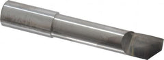 Accupro - 0.48" Min Bore Diam, 2" Max Bore Depth, 1/2 Shank Diam, Helical Boring Bar - Right Hand Cut, Solid Carbide, Bright Finish - Exact Tooling