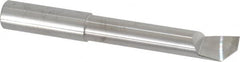 Accupro - 0.48" Min Bore Diam, 2-1/2" Max Bore Depth, 1/2 Shank Diam, Helical Boring Bar - Right Hand Cut, Solid Carbide, Bright Finish - Exact Tooling