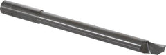 Accupro - 0.48" Min Bore Diam, 4-1/2" Max Bore Depth, 1/2 Shank Diam, Helical Boring Bar - Right Hand Cut, Solid Carbide, Bright Finish - Exact Tooling