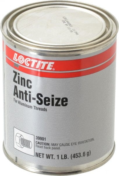 Loctite - 1 Lb Can General Purpose Anti-Seize Lubricant - Zinc, -29 to 398°C, Gray, Water Resistant - Exact Tooling
