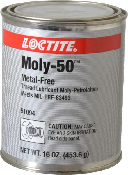 Loctite - 1 Lb Can General Purpose Anti-Seize Lubricant - Molybdenum Disulfide, -29 to 750°F, Gray, Water Resistant - Exact Tooling