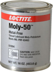 Loctite - 1 Lb Can General Purpose Anti-Seize Lubricant - Molybdenum Disulfide, -29 to 750°F, Gray, Water Resistant - Exact Tooling