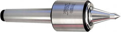 Royal Products - MT5 HD Taper Shank, 3.82" Head Diam 5,300 & 7,510 Lb Capacity Live Center - 3,000 Max RPM, 3.89" Head Length, 2" Point Diam, 3.34" Point Len, 5,240 Lb Max Workpc, 12-7/8" OAL, 3/4" Tip Diam, Long Point - Exact Tooling