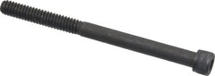 Value Collection - 1/4-20 UNC Hex Socket Drive, Socket Cap Screw - Alloy Steel, Black Oxide Finish, Partially Threaded, 3-1/4" Length Under Head - Exact Tooling