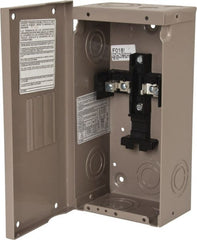 Eaton Cutler-Hammer - 2 Circuits, 120/240 VAC, 40 Amp Main, 14 AWG, Surface, Indoor Main Lug Load Center - 1 Phase, 1 NEMA Rating, 4-1/2 Inch Wide x 3.13 Inch Deep x 9-1/2 Inch High - Exact Tooling