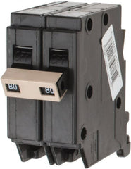 Eaton Cutler-Hammer - 80 Amp, 120/240 VAC, 2 Pole, Plug In Type CH Circuit Breaker - Thermal Magnetic Trip, 10 kA Breaking Capacity, 14-10 AWG - Exact Tooling