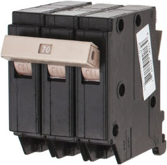 Eaton Cutler-Hammer - 70 Amp, 120/240 VAC, 3 Pole, Plug In Type CH Circuit Breaker - Thermal Magnetic Trip, 10 kA Breaking Capacity, 14-6 AWG - Exact Tooling