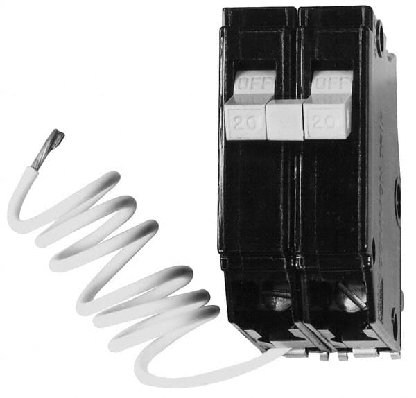 Eaton Cutler-Hammer - 15 Amp, 120 VAC, 1 Pole, Plug In Twin Circuit Breaker - Thermal Magnetic Trip, 14-8 AWG, 18.8mm Deep x 83.6mm High x 75.7mm Wide - Exact Tooling