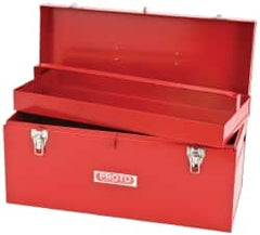 Proto - 1 Compartment 1 Tray Tool Box - 20" Wide x 8-1/2" Deep x 9-1/2" High, Steel, Red - Exact Tooling