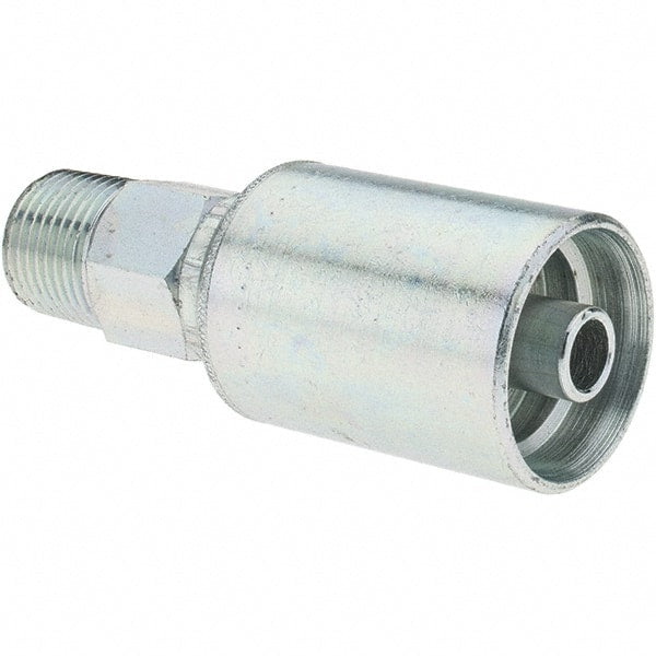 Eaton - Male NPTF Steel Hydraulic Hose Male Rigid Fitting - -8 Hose Size, 1/2" Hose Diam - Exact Tooling