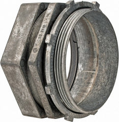 Thomas & Betts - 4" Trade, Die Cast Zinc Compression Straight EMT Conduit Connector - Noninsulated - Exact Tooling