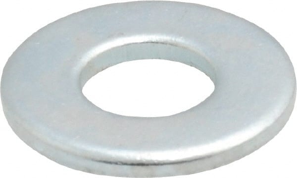 Value Collection - 1/4" Screw, Steel SAE Flat Washer - 9/32" ID x 5/8" OD, 1/16" Thick, Zinc-Plated Finish - Exact Tooling