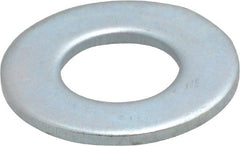 Value Collection - 3/8" Screw, Steel SAE Flat Washer - 13/32" ID x 13/16" OD, 1/16" Thick, Zinc-Plated Finish - Exact Tooling