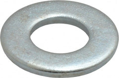 Value Collection - 1/2" Screw, Steel SAE Flat Washer - 17/32" ID x 1-1/16" OD, 3/32" Thick, Zinc-Plated Finish - Exact Tooling