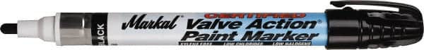 Markal - Black Paint Marker - Fiber Medium Tip, Alcohol Base Ink - Exact Tooling