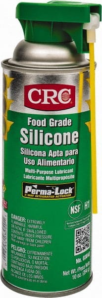 CRC - 16 oz Aerosol Nondrying Film/Silicone Penetrant/Lubricant - Clear & White, -40°F to 400°F, Food Grade - Exact Tooling