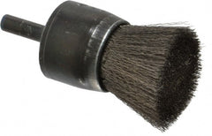 Osborn - 1" Brush Diam, Crimped, End Brush - 1/4" Diam Shank, 20,000 Max RPM - Exact Tooling