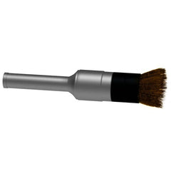 Osborn - 1/2" Brush Diam, Crimped, End Brush - 1/4" Diam Shank, 10,000 Max RPM - Exact Tooling