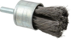 Osborn - 1" Brush Diam, Knotted, End Brush - 1/4" Diam Shank, 20,000 Max RPM - Exact Tooling