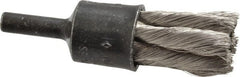 Osborn - 1/2" Brush Diam, Knotted, End Brush - 1/4" Diam Shank, 22,000 Max RPM - Exact Tooling