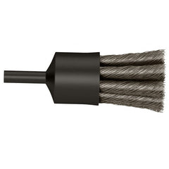 Osborn - 3/4" Brush Diam, Knotted, End Brush - 1/4" Diam Shank, 20,000 Max RPM - Exact Tooling