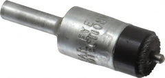 Osborn - 1/2" Brush Diam, End Brush - 1/4" Diam Shank, 1/8" Pilot Diam, 25,000 Max RPM - Exact Tooling