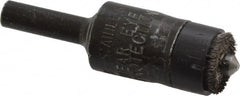 Osborn - 1/2" Brush Diam, End Brush - 1/4" Diam Shank, 3/16" Pilot Diam, 25,000 Max RPM - Exact Tooling