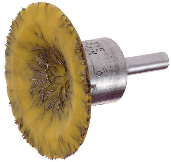 Osborn - 1-3/4" Brush Diam, Encapsulated, Flared End Brush - 1/4" Diam Shank, 25,000 Max RPM - Exact Tooling
