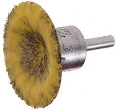 Osborn - 1-3/4" Brush Diam, Encapsulated, Flared End Brush - 1/4" Diam Shank, 25,000 Max RPM - Exact Tooling
