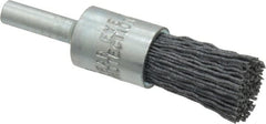 Osborn - 120 Grit, 1/2" Brush Diam, End Brush - Fine Grade, 1/4" Diam Shank, 9,000 Max RPM - Exact Tooling