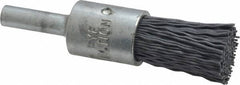 Osborn - 320 Grit, 1/2" Brush Diam, End Brush - Extra Fine Grade, 1/4" Diam Shank, 9,000 Max RPM - Exact Tooling