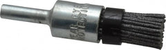 Osborn - 80 Grit, 1/2" Brush Diam, End Brush - Medium Grade, 1/4" Diam Shank, 9,000 Max RPM - Exact Tooling