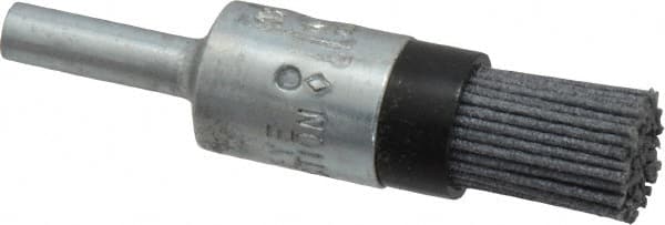 Osborn - 120 Grit, 1/2" Brush Diam, End Brush - Fine Grade, 1/4" Diam Shank, 9,000 Max RPM - Exact Tooling