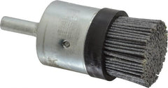 Osborn - 120 Grit, 1" Brush Diam, End Brush - Fine Grade, 1/4" Diam Shank, 9,000 Max RPM - Exact Tooling
