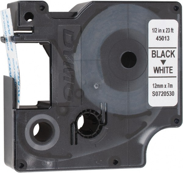 Dymo - 276" Long, Black Label Tape - 23' Long - Exact Tooling