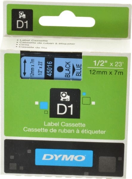 Dymo - 276" Long, Black Label Tape - 23' Long - Exact Tooling