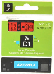 Dymo - 276" Long, Black Label Tape - 23' Long - Exact Tooling