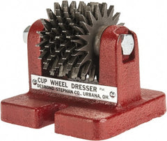 Desmond - Heavy Duty Cup Wheel Dresser with Cutters - Floor Mount, Disc Cutter - Exact Tooling