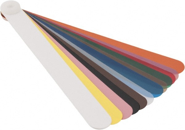 Precision Brand - 13 Piece, 0.001 to 0.03" Thick, Parallel Feeler Gage Set - 5" Leaf Length, 1/2" Wide, Plastic - Exact Tooling